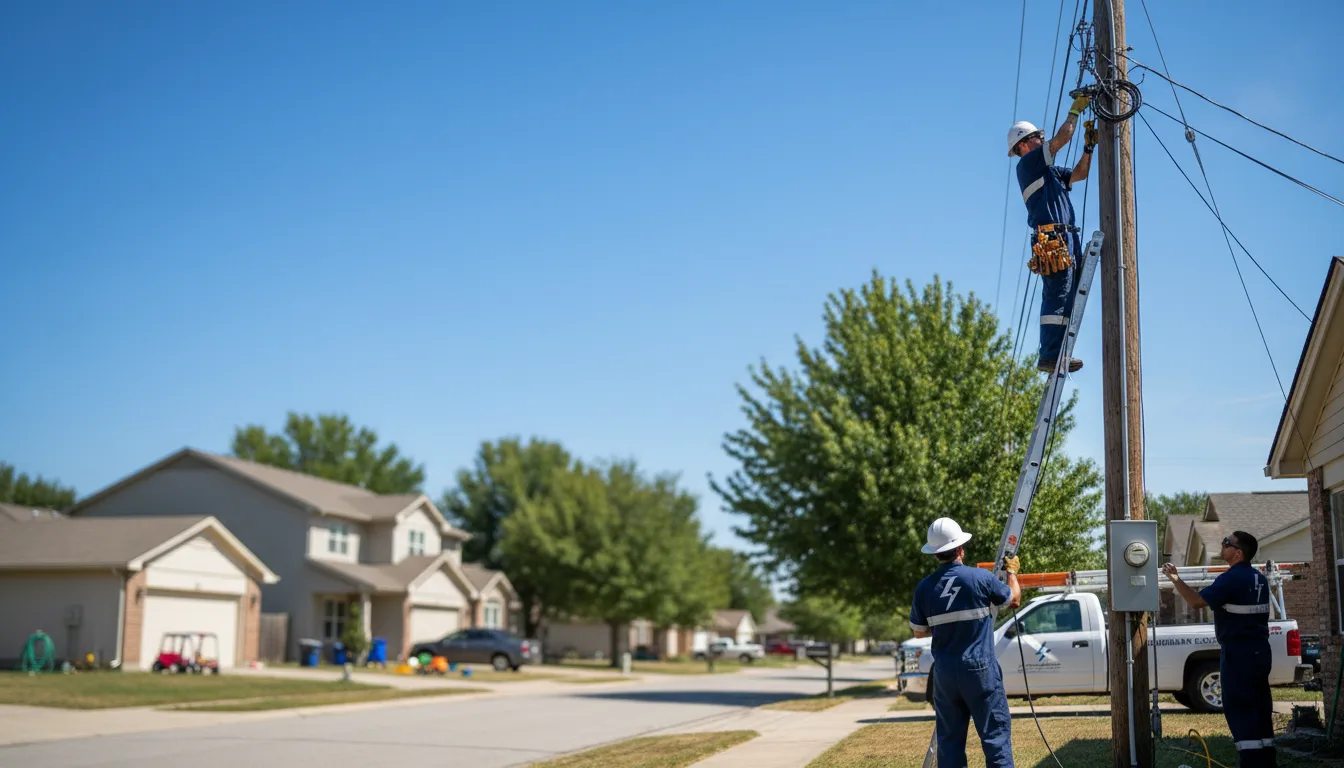 Residential electrician providing installation services in Lone Oak, TX